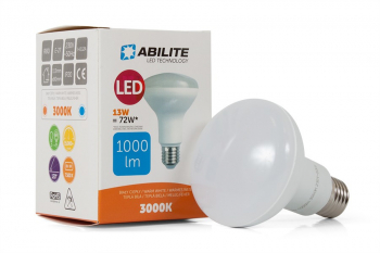 ŻARÓWKA LED ABILITE REFLEKTOROWA B.CIEPŁA E27 13W/230V 1000LM 120° R80 