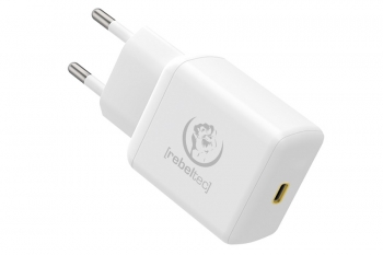 ŁADOWARKA SIECIOWA REBELTEC H150 PD20W+ QC 3.0 1xUSB-C WHITE 