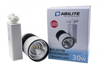 REFLEKTOR KIERUNKOWY TRACK LED ABILITE B.NATURALNA 30W/230V 2400LM 15° NA SZYNĘ 