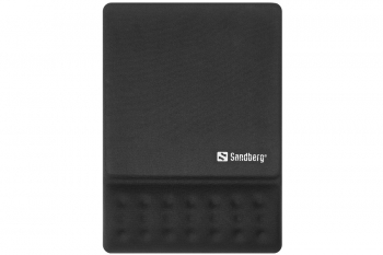 PODKŁADKA POD MYSZ SANDBERG 520-38 GEL BLACK /ERGOPAD POD NADGARSTEK 250x180 