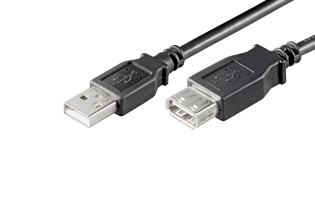 KABEL USB 2.0 GOOBAY PRZEDŁUŻACZ  AM/AF 1.8M USB 2.0  CZARNY 
